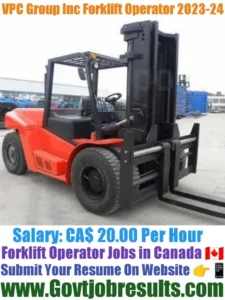 VPC Group Inc Forklift Operator 2023-24