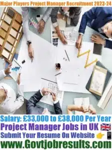 Major Players Project Manager Recruitment 2023-24