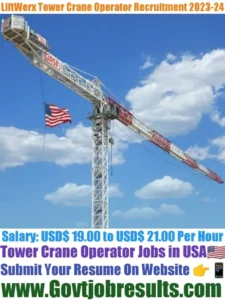 LiftWerx Tower Crane Operator Recruitment 2023-24