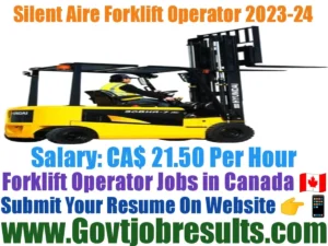 Silent Aire Forklift Operator 2023-24