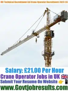 MC Technical Recruitment Ltd Crane Operator 2023-24