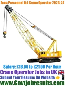 Zeus Personnel Ltd Crane Operator 2023-24