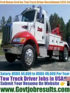 Fred Beans Ford Inc Tow Truck Driver 2023