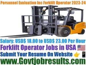 Personnel Evaluation Inc Forklift Operator 2023-24