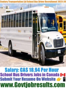 Century Transportation Ltd School Bus Driver Recruitment 2023-24