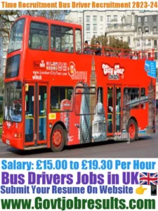 Time Recruitment Bus Driver Recruitment 2023-24