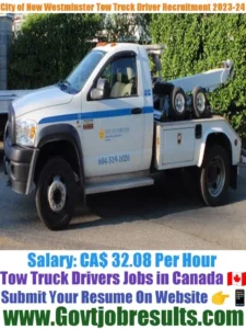 City of New Westminster Tow Truck Driver Recruitment 2023-24