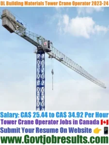 DL Building Materials Tower Crane Operator 2023-24