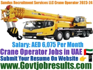 Sundus Recruitment Services LLC Crane Operator 2023-24