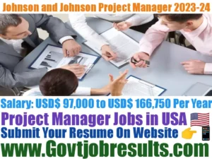 Johnson and Johnson Project Manager 2023-24