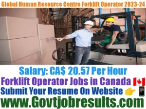 Global Human Resource Centre Forklift Operator 2023-24