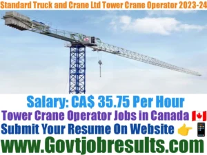 Standard Truck and Crane Ltd Crane Operator 2023-24