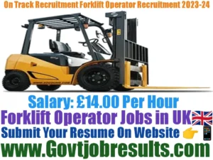 On Track Recruitment Forklift Operator 2023-24