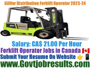 Gillfor Distribution Forklift Operator 2023-24