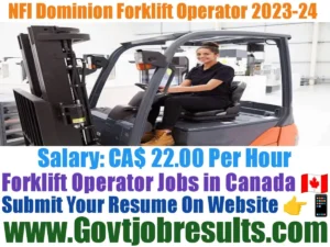 NFI Dominion Forklift Operator 2023-24