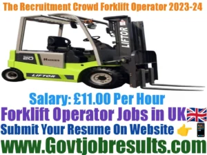 The Recruitment Crowd Forklift Operator 2023-24