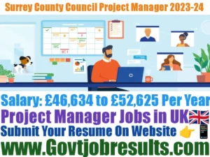 Surrey County Council Project Manager 2023-24