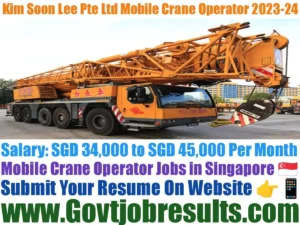 Kim Soon Lee Pte Ltd Mobile Crane Operator 2023-24