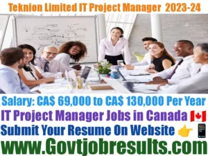Teknion Limited IT Project Manager 2023-24