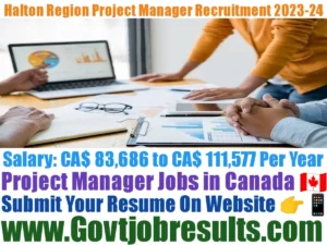 Halton Region Project Manager Recruitment 2023-24