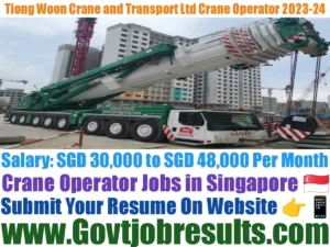 Tiong Woon Crane and Transport Ltd Crane Operator 2023-24