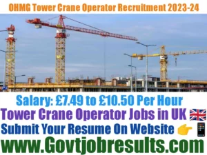 OHMG Tower Crane Operator Recruitment 2023-24