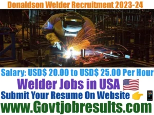Donaldson Welder Recruitment 2023-24