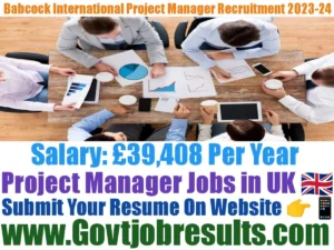 Babcock International Project Manager Recruitment 2023-24
