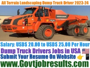 All Terrain Landscaping Dump Truck Driver 2023-24