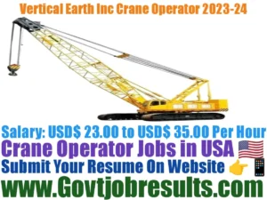 Vertical Earth Inc Crane Operator 2023-24