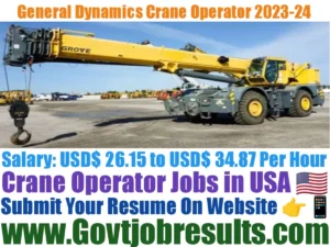 General Dynamics Crane Operator 2023-24