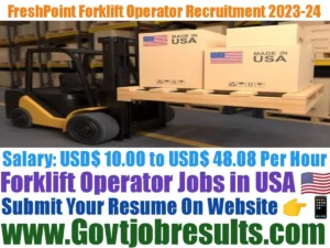 FreshPoint Forklift Operator Recruitment 2023-24