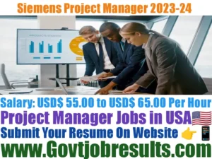 Siemens Project Manager Recruitment 2023-24