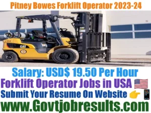 Pitney Bowes Forklift Operator 2023-24