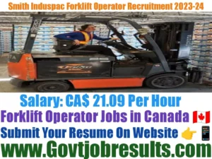 Smith Induspac Forklift Operator 2023-24