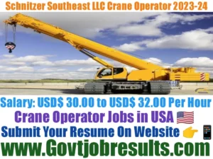Schnitzer Southeast LLC Crane Operator 2023-24