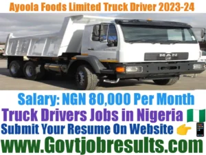 Ayoola Foods Limited Truck Driver 2023-24