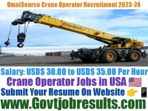 OmniSource Crane Operator Recruitment 2023-24