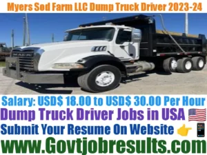 Myers Sod Farm LLC Dump Truck Driver 2023-24