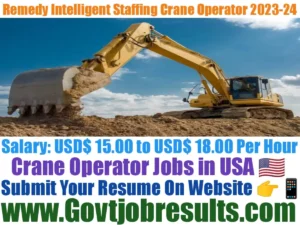 Remedy Intelligent Staffing Crane Operator 2023-24