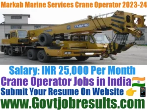 Markab Marine Services Crane Operator 2023-24