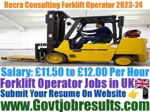 Recra Consulting Forklift Operator 2023-24