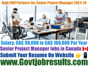 High Cliff Partners Inc Senior Project Manager 2023-24