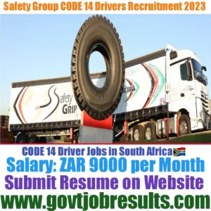 Safety Grip PTY Ltd CODE 14 Truck Driver Recruitment 2023