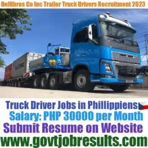 Delbros Co INC Trailer Truck Driver Recruitment 2023-2024