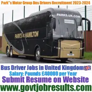 Parks Motor Group Bus Driver Recruitment 2023-2024