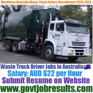 Workforce Australia Waste Truck Driver Recruitment 2023-24