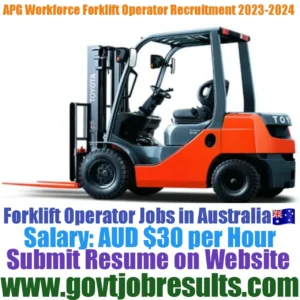 APG Workforce Liverpool Forklift Operator Recruitment 2023-24