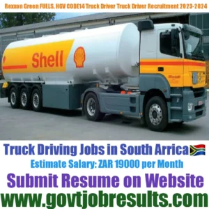 Rexxon Green Fuels CODE 14 Truck Driver Recruitment 2023-24