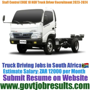 Staffcentral Consulting Needs CODE 10 Driver Recruitment 2023-24